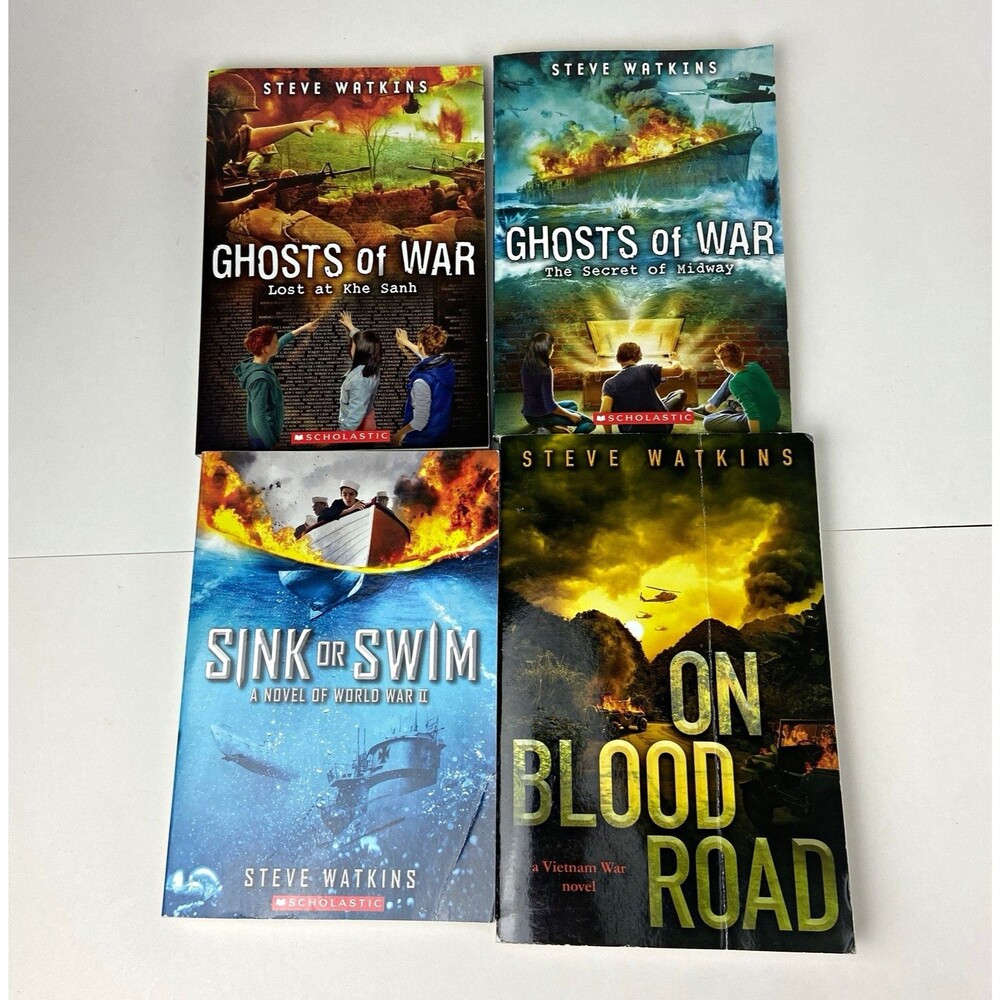 Steve Watkins Paperback Lot Of 4 Ghosts of War Sink or Swim On Blood Road
